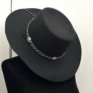 Vintage Golden Gate Hat & Cap Co. Black 100% Wool Western “Bolero”Hat, Size XL